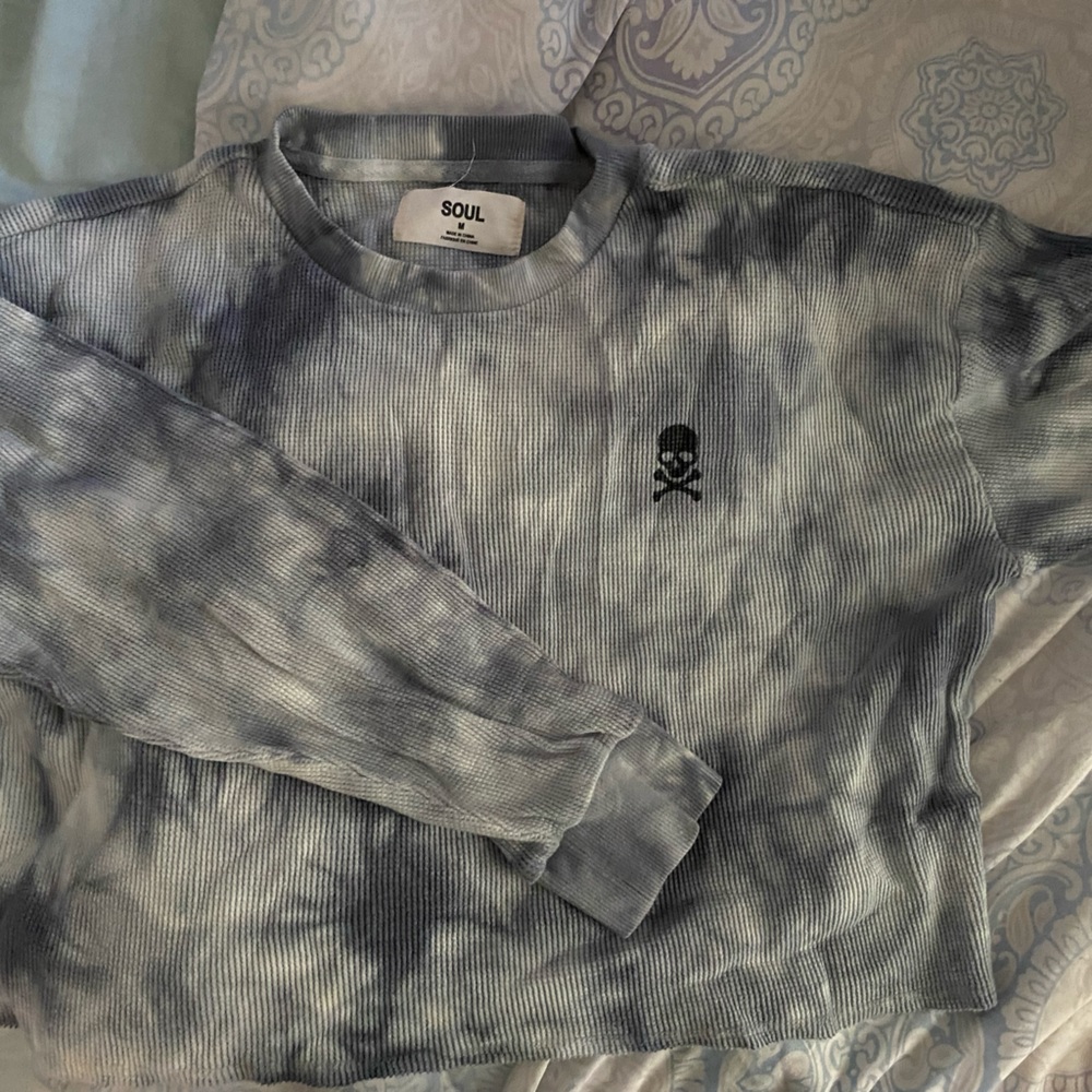 Waffle knot cropped Soulcycle tie died top